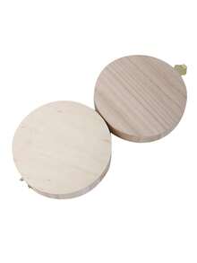 1pcVintage Wooden Jewelry Storage Box With Lid - Decorative Round Wood Container For Gifts, Keepsakes, Trinkets - Elegant Brass Clasp Closure Back To School - Multicolor - View 8