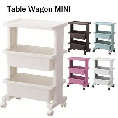 Table Cart, Mini Cart With Casters, Kitchen Cart, Sofa Side Cart, Sanitary Rack, Gap Storage, Mini Size Storage Rack, Storage Box, Stylish, Convenient, Multifunctional