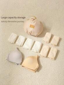 1 Pc Bra Storage Bag, Round Underwear Storage Bag, Travel Underwear Storage Bag, Intimate Clothing Storage Bag, Baby Clothes And Socks Storage Bag, Home Bra Storage Bag - Very Suitable For Travel, Home, Outdoor, Travel Storage, Zipper Opening And Closing, Can Be Held Or Hung, Lightweight And Portable, Can Be Hung Anywhere