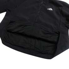 Adidas Women's Stand Collar Woven Jacket With Puff Sleeves Design, Casual Sportwear Top With Detachable Bow, Loose Fit Outerwear - Black/white - View 8