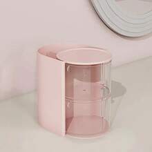 1 件旋转多层透明头饰收纳盒 | 防尘塑料，儿童发饰收纳盒，旋转设计，清晰视野 | 桌面收纳盒，化妆品和铅笔收纳，艺术/工艺品/缝纫用品，发夹/头带/发圈，圣诞节/情人节/生日礼物 | 头饰收纳盒 - 彩色 - 查看 7