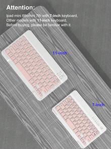 Funda de teclado de piel sintética con teclado inalámbrico desmontable, batería de 150mAh y soporte para Apple Pencil, compatible con iPad (A16) de 11a/10a generación, 7a/8a/9a generación, iPad Air de 4a/5a generación (M2 2024/M3 2025), iPad Pro de 11" (2018/2020/2021/2022), color rosa