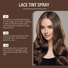 EELHOE Lace Tint Spray For Wigs Waterproof Lace Tint Melting Mousse Spray Brown Lace Wig Invisible Glue Hair And Wig Styling Hair Care - 100ml - 查看 6