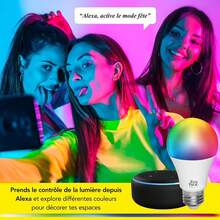 Evolux by Lloyd's Foco LED Inteligente, WiFi A19, Configuración Automática, Redes de 2.4 GHz, Dimmeable, Compatible con Alexa, Multicolor + Luz Blanca Fría y Cálida - 1 - Ver 6