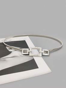 1 قطعة سلسلة معدنية مرنة للخصر للنساء، مناسبة للارتداء اليومي مع الفساتين والمعاطف في الصيف والمدرسة والخريف وعيد الهالوين