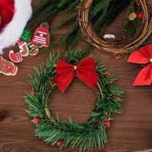 2 pièces Couronne en rotin, couronne circulaire, structure multicouche robuste, convient pour les décorations faites main pour Noël, mariages, anniversaires, etc., avec une texture de grain de bois naturel - Couronne réutilisable d'intérieur/extérieur Décoration de maison Décorations de Noël Décoration de pièce Hiver