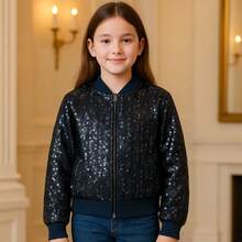 Young Girls Coats - 黑色 - 查看 4