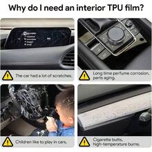 - Pelcula protectora de pintura precortada para 3 Enclave 2019 - 2024 de 8.5 Mil TPU PPF pelcula protectora araazos accesorios interiores cambio de palanca de dos botones - Cambio de marchas con dos botones - Ver 5