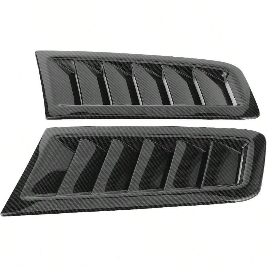 2 Piezas de Palas de Entrada de Flujo de Aire Decorativas para Coche, Estilo de Coche, Pala de Entrada de Flujo de Aire, Cubierta de cap de Ventilacin de cap Embellecedor Fibra de carbon - inicial - Ver 1