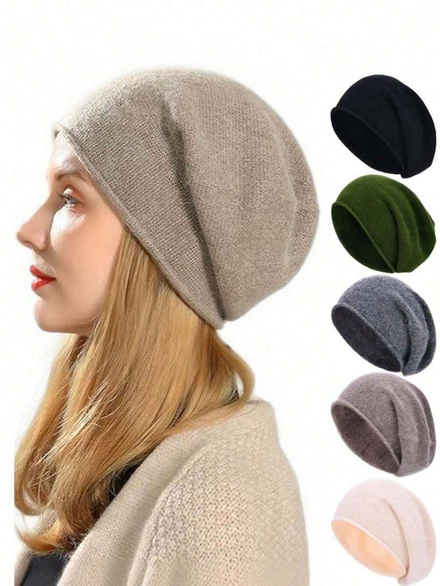 A Soft, Warm And Lightweight Knitted Cap For Ladies, A Comfortable Winter Accessory For Autumn Outfits, And A Perfect Gift Choice - Multicolor - View 1