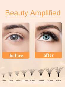 VP 1000 Fans Curl: C/D 10D/12D/14D/16D/20D 0.05mm Loose Fan Mixed Length Slim Medium Base Sharp Pointy Stem Premade Russian Volume Loose Fans Eyelashes Extensions