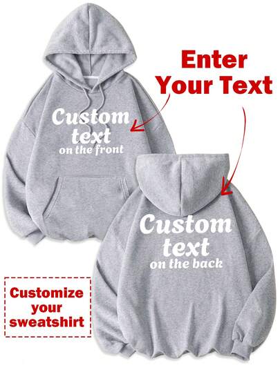 Custom Women's Fleece Hooded Sweatshirt With Pockets - Customize The Front And Back Of The Hoodie, Add Your Own Text, Choose The Color And Font, And Customize A Unique Hooded Sweatshirt. Customize Hoodies And Design Personalized Fleece Sweatshirts As Gifts For Girlfriends, Family, Or Yourself.