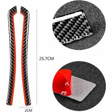 2 pegatinas para espejo retrovisor para evitar colisiones, antirrayones, fibra de carbono, tiras antigolpes, tiras adhesivas para A4 A4 Allroad A5 2017 - 2021 RS5 S4 S5 2018 - 2021 - Negro+rojo - Ver 3