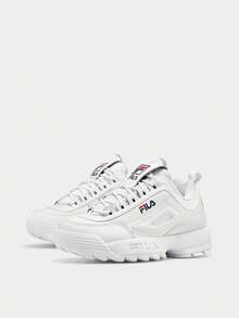 Giày Fila Disruptor II Premium dành cho nữ, màu trắng/xanh navy/đỏ - Trắng/Đỏ - Xem 1