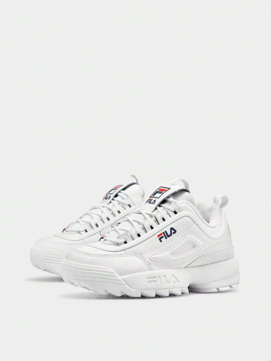 Giày Fila Disruptor II Premium dành cho nữ, màu trắng/xanh navy/đỏ - Trắng/Đỏ - Xem 1