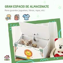 AIYAPLAY Caja de Almacenaje Juguetes, 53L, Baúl Juguetes Infantil, Organizador Juguetes con Tapa Abatible, Pistón de Gas para Niños, Niñas, Libros, Ropa en Guardería, Sala de Juegos, Dormitorio, Verde - Verde - Ver 2