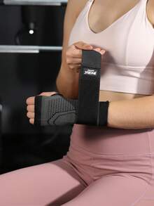 JINGBA SUPPORT 1pc Breathable Knitted Wrist Guard & Palm Protector - Hand Protection, Adjustable Strap, Suitable For Weightlifting And Cycling, Unisex - Black - View 11
