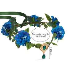 Fairy Flower Leaf Crown For Women Elven Princess Tiara Elf Headpiece For Halloween Costume Cosplay Photoshoot Wedding