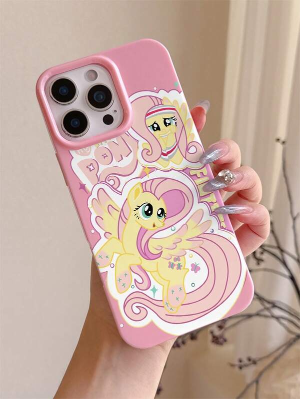 1 pieza Mi pequeño Pony Diseño de arte minimalista Funda protectora resistente a golpes compatible con iPhone 11/12 Pro/13/14 Pro Max/15 Pro Max/16 Plus/XS/8 Plus