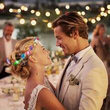 30pcs Glowing Flower Garland Headband Party Supplies Glow In The Dark, Lighting Up Fresh Flowers Flower Garlands Holiday Gifts Suitable For Christmas, Halloween, Weddings, Parties, And Birthdays - A - 查看 4