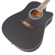 YMMuzik Guitarra clásica de madera de tilo de 41 pulgadas, guitarra acústica para principiantes