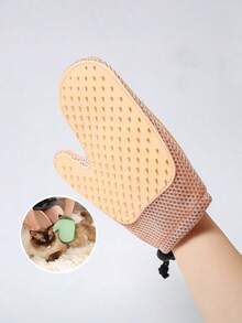 1 chiếc găng tay chải lông hai mặt cho mèo, bàn chải loại bỏ lông rụng cho thú cưng, lược tắm và massage cho chó, bàn chải loại bỏ lông, găng tay chải chuốt đa năng cho thú cưng dùng để tắm và massage cho mèo và chó, được thiết kế để loại bỏ lông khỏi quần áo, thảm, ghế sofa và giường. - Nhiều màu - Xem 12
