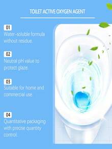 110g Jakehoe Active Toilet Cleaning Powder, Toilet Stain Remover, Toilet Powerful Stain Removal, Toilet Deodorizing & Freshening Agent, Universal Cleaning Powder