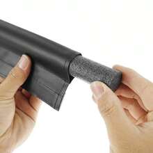 Vmingo Tira Guardapolvo Puerta Impermeable Adhesivo Burlete Aislar. - Negro - Ver 4