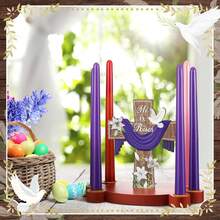 8pcs/2 Boxes Or 4pcs/1 Box Pink & Purple & Red Cone Candles - 10 Inch & 24pcs White Candle Wax Pellets Fixed Candles Non-Drip, Smokeless, Odorless - 8 Hour Burn Time - Tall Candle Holders - Suitable For Receptions, Churches, Advent, Christmas, Halloween And Other Holidays, Ideal For Weddings, Dinners, Home Decor, Birthday Parties, Increase The Height Of Central Decorations, Enhance Formal Dinners And Create Ambient Lighting.