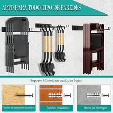 Estante de Almacenamiento para sillas Plegables,Organizador de Herramientas de jardín y Ganchos para sillas Plegables,Ganchos de Montaje en Pared para sillas de Garaje,césped,Playa,Camping (2) - 2 - Ver 8