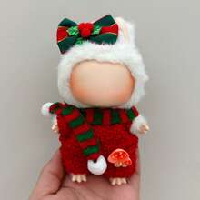 ملابس مناسبة فقط لدمية الخرق، دمية السيراميك (الجيل الأول والثاني والثالث)، تمثال معلق، يمكن ارتداء طقم ملابس دمية عيد الميلاد - متعدد الألوان - مشاهدة 6