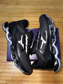 Men's Reflective Sneakers With Cushioning System - Đen Bạc - Xem 2