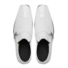 Men's Dress Shoes/Bridle Casual Shoes Synthetic Fiber Buckle Party Shoes - 白色 - 查看 4