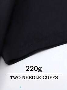 Plus Size Men Sade Graphic Print Casual Soft Short Sleeve Pure Cotton 220gsm T-Shirt - màu đen - Xem 5