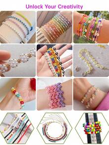 24格3毫米彩色玻璃珠，适用于手工珠宝制作、手链和项链DIY配件[5200颗]