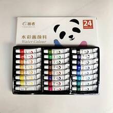 Set de pintura de acuarela de 12/18/24 colores vibrantes - Tubos de 0.17 Oz, suministros de arte profesionales para principiantes, estudiantes y adultos, ideal como regalo de vuelta a clases, proyectos de pintura creativos, excelente para invierno y año nuevo