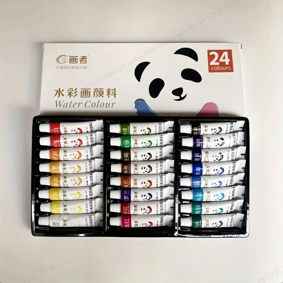 Set de pintura de acuarela de 12/18/24 colores vibrantes - Tubos de 0.17 Oz, suministros de arte profesionales para principiantes, estudiantes y adultos, ideal como regalo de vuelta a clases, proyectos de pintura creativos, excelente para invierno y año nuevo