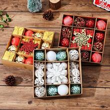 Palline decorative natalizie, set di palline da appendere all'albero di Natale, decorazioni per l'albero di Natale, ornamento decorativo da appendere per la decorazione delle feste natalizie - Dorato - Visualizzare 6