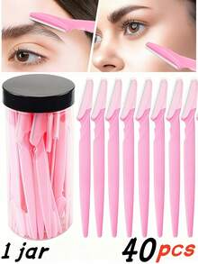 80/60/50/40/30/12pcs Multifunctional Portable Eyebrow Trimmer, Multi-Function Hair Removal Tool, Trimming And Shaping Shaver With Dust-Proof Protective Design Cover, Suitable For Men And Women Facial Hair Removal