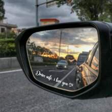 3 pegatinas de coche Drive Safe I Love You, I Love You Drive Safe - calcomana autoadhesivo resistente al agua, calcomanas de coche para mujer - Blanco - Ver 3