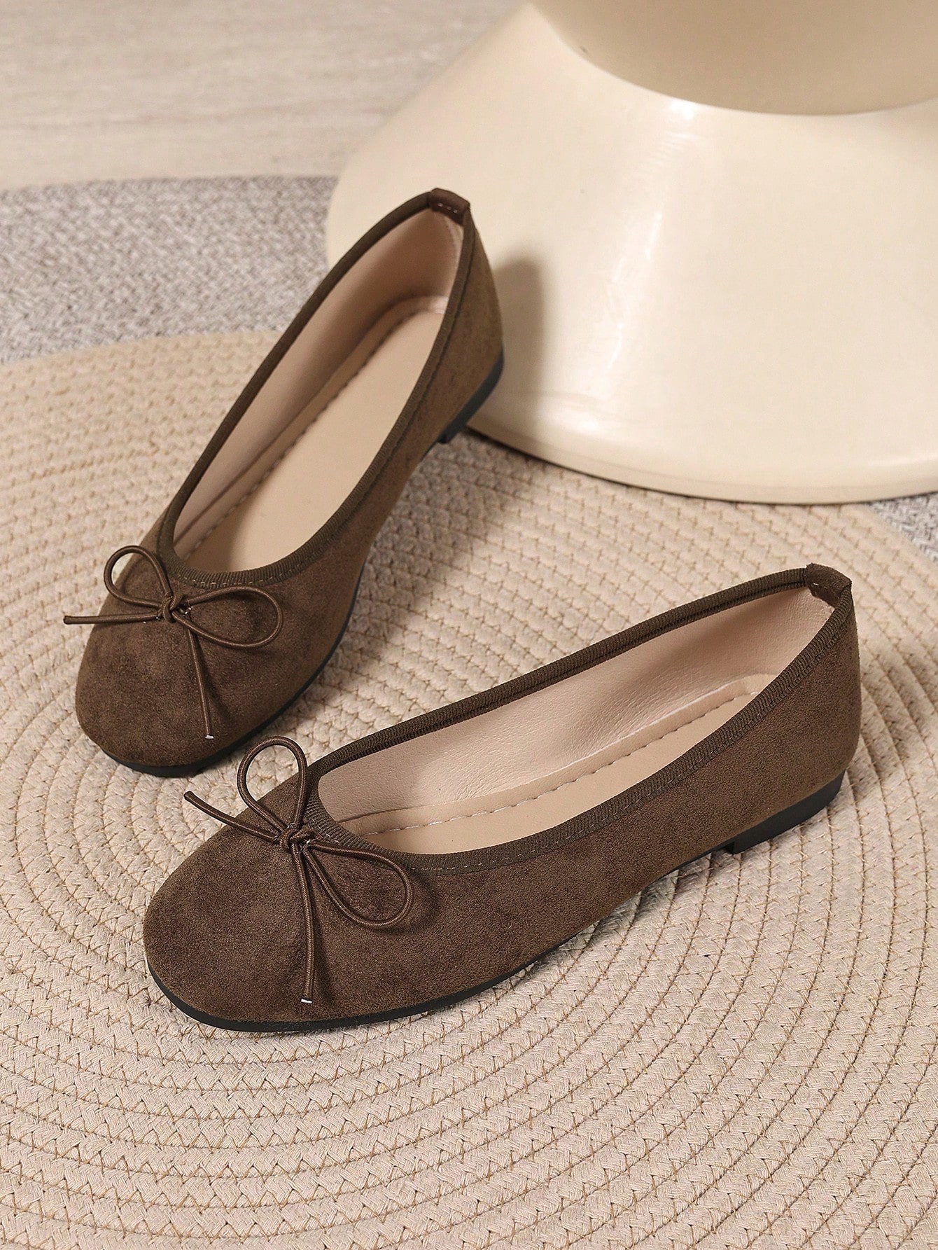 Brown Ribbon Tie Flats