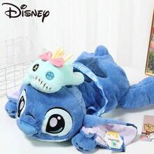 40CM. Genuine 53CM Kawaii Stitch Stuffed Toy Lying Position Stitch Plush Doll Throw Pillow Birthday Gift For Kids Or Girlfriend, The Perfect Decoration - The Perfect Gift. The Perfect Choice For Home Interior Decoration, Party Decoration, Birthday Gifts, And Various Festival Presents, Fashionable.