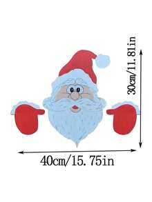 2 pièces Sonde de clôture de Noël - Conception du Père Noël et du cerf, décorations de jardin extérieur, idéal pour les célébrations de vacances à la maison et dans la cour, décorations de Noël extérieures, décorations de cour, conception d'animaux joyeux