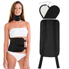 2pcs Castor Oil Pack Set, Suitable For Neck And Waist, Reusable Castor Oil Pack With Adjustable Elastic Band, Machine Washable - Multicolor - View 5