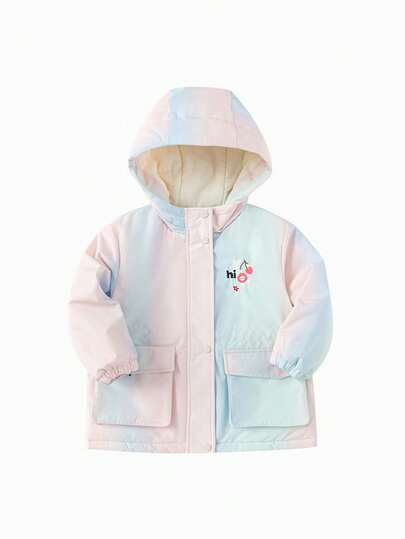 Balabala Áo khoác cotton có mũ trùm đầu cho bé gái, Áo khoác ngoài ấm áp mùa đông, Chống nước, Dễ thương & Đa năng