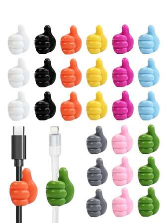 10pcs Cable Organizer Clips, Desktop Wire Cord Holder Clips, Phone Charger Cable Clips