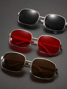 1/3 chiếc Kính thời trang kim loại phong cách Punk cổ điển, thích hợp cho các bữa tiệc, trang phục thường ngày và quà tặng ngày lễ - Nhiều màu - Xem 1