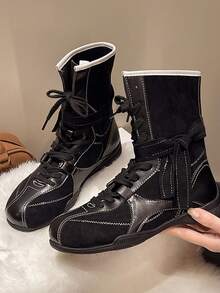 Botas de trabajo marrones para mujeres, botas de construcción para otoño, adecuadas para el sitio de trabajo, la construcción, impermeables y antideslizantes, botas de estilo vaquero para diversas actividades diarias