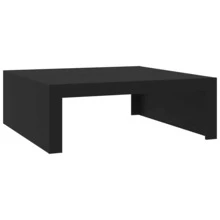 Coffee Table Black 100x100x35 Cm Engineered Wood - Black - View 3