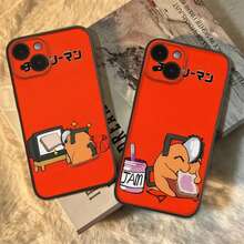 Funda de teléfono de anime C- Cartoon Pochita, compatible con  16 15 14 13 12 11 Pro Max Mini, funda a prueba de golpes, compatible con funda de  17, funda de  17 Pro, funda de  17 Pro Max - z1 - Ver 5